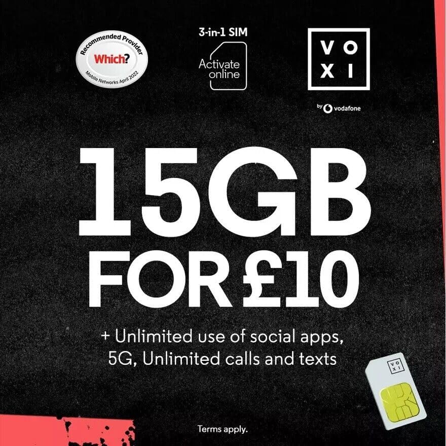 VOXI Sim card (Pathfinder Retail Pack with exclusive promotions and offers)