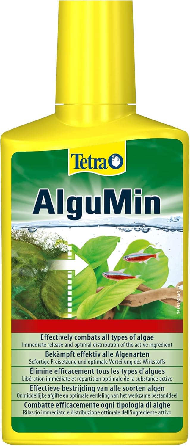 Tetra AlguMin - Quickly Combats All Types Of Algae In The Aquarium, Prevents The Growth Of New Algae, 250 ml