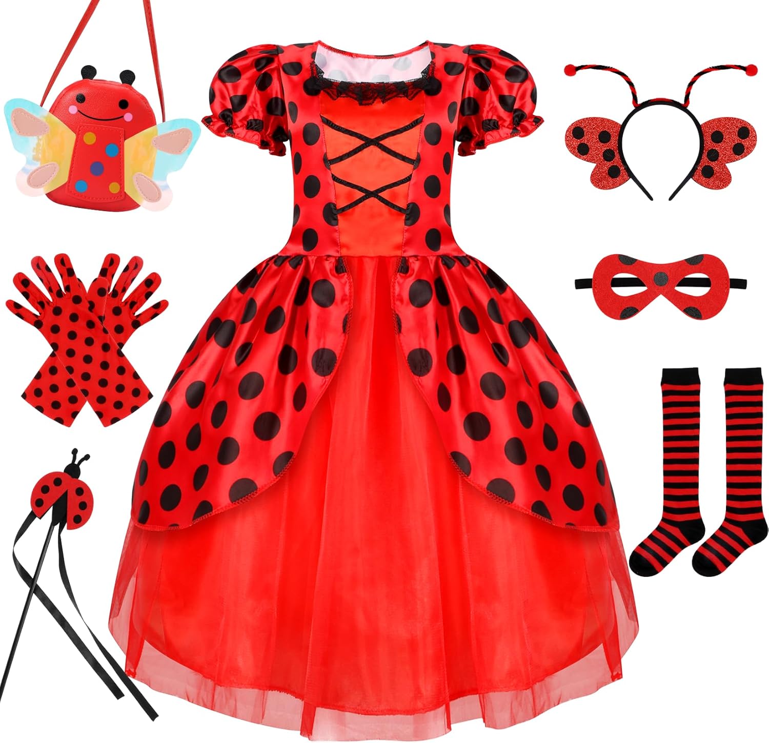 Ladybug Costume Lady Bug Costumes for Girls Halloween Costumes for Kids Toddler Costume Ladybug Dress Ladybird Dress Up