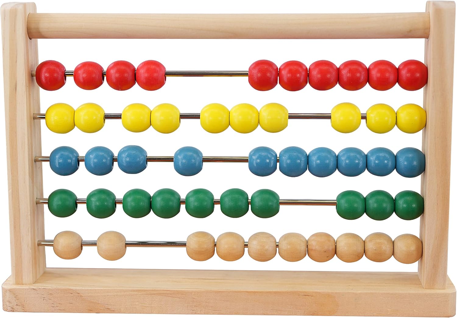 Wooden Bead Abacus Counting Number Frame Learning Maths Toy Made of Real Wood