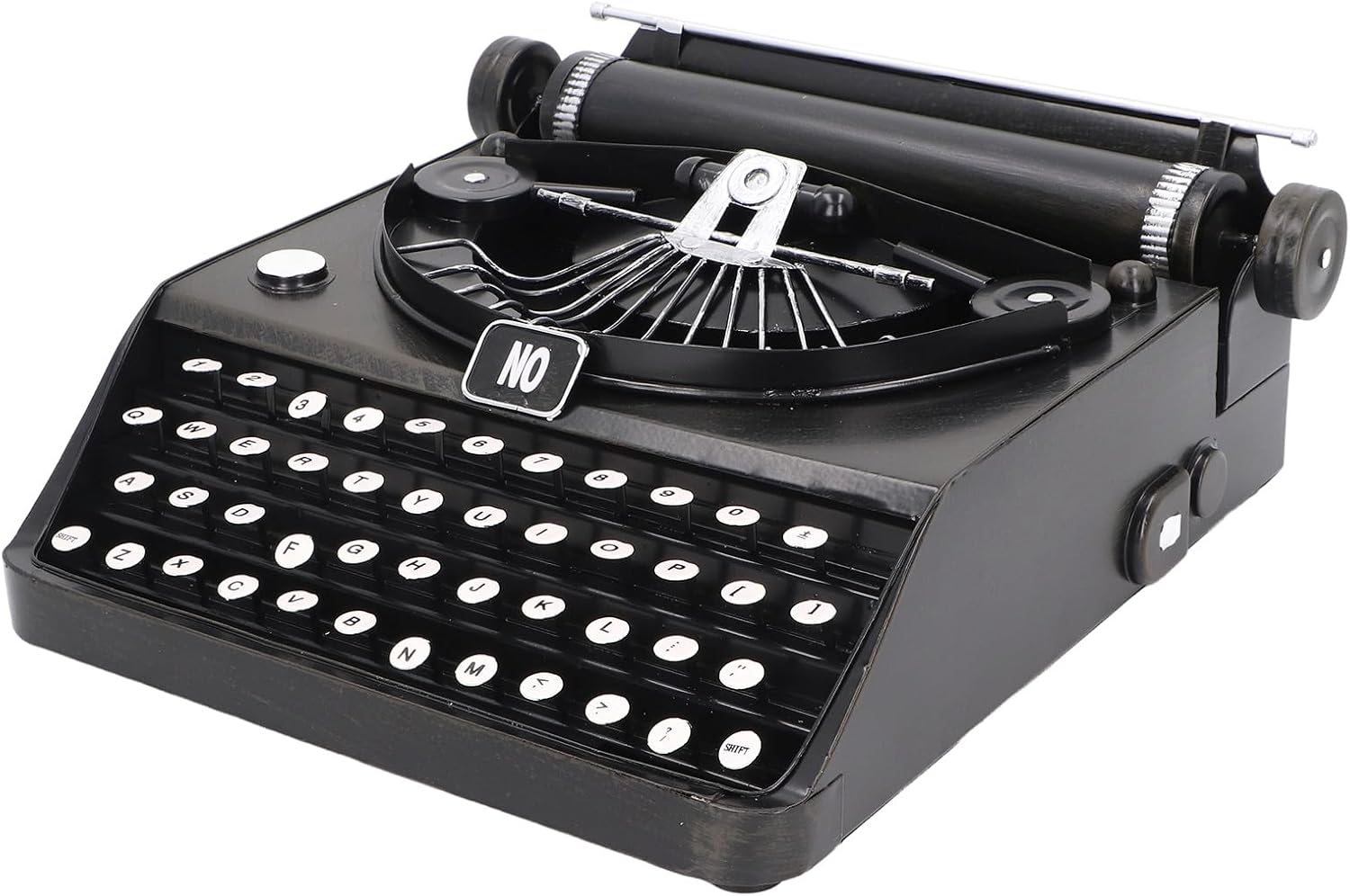 Keenso Vintage Typewriter Model, Retro Portable Manual Props for Home Office, Artistic Vintage Appearance, Unique Gift