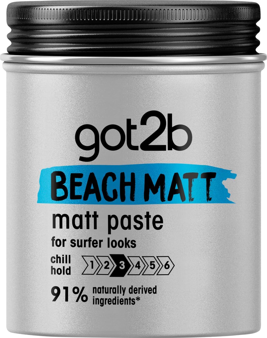 Got2b Beach Matt, Medium Hold, No Stickiness, Matt Texture Hair Paste, 100ml
