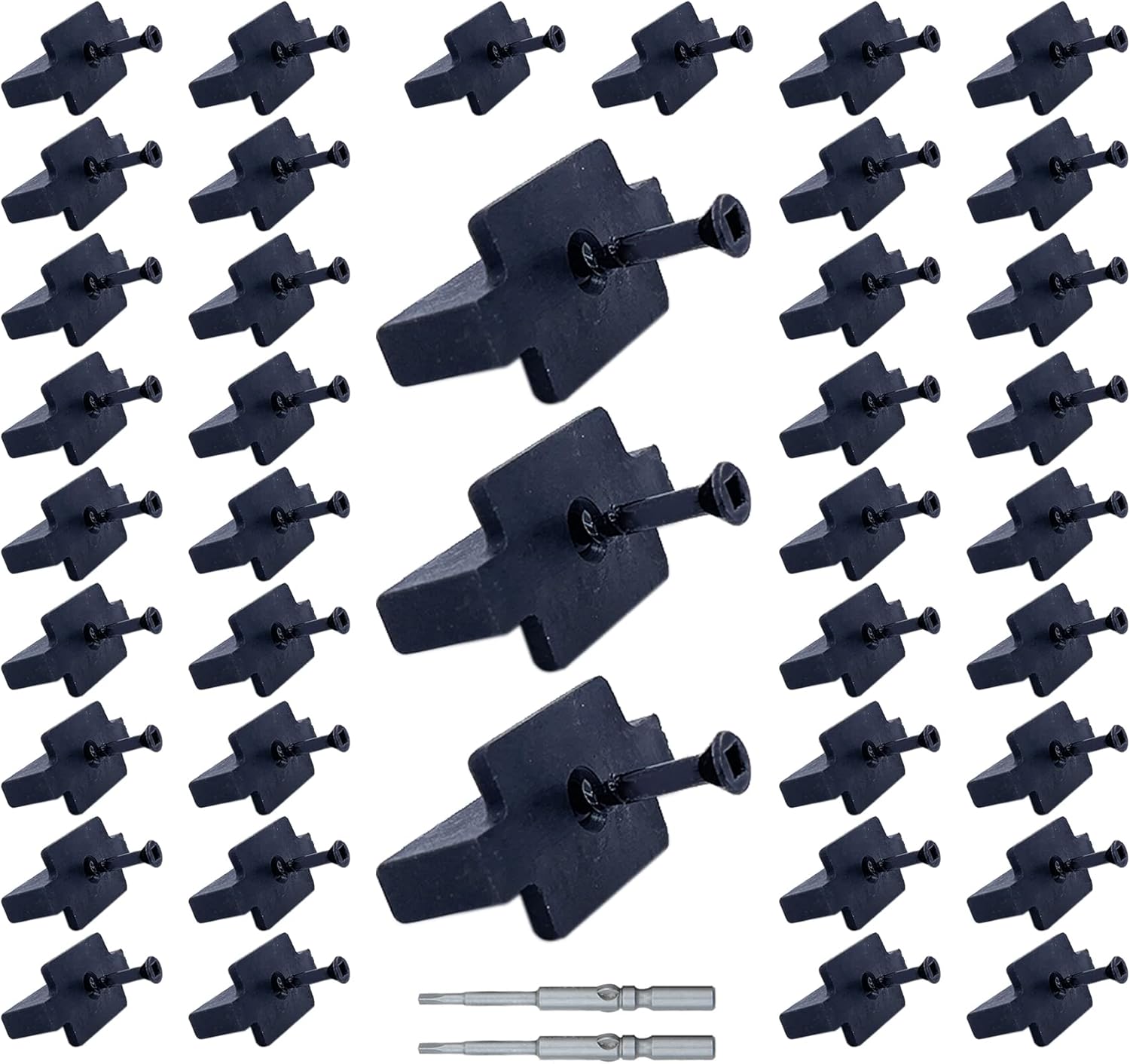 1000PCS Hidden Fasteners Deck Fastener Clip Universal Nylon Clips Decking Fasteners Preloaded T Clips for Installing Composite Deck Boards
