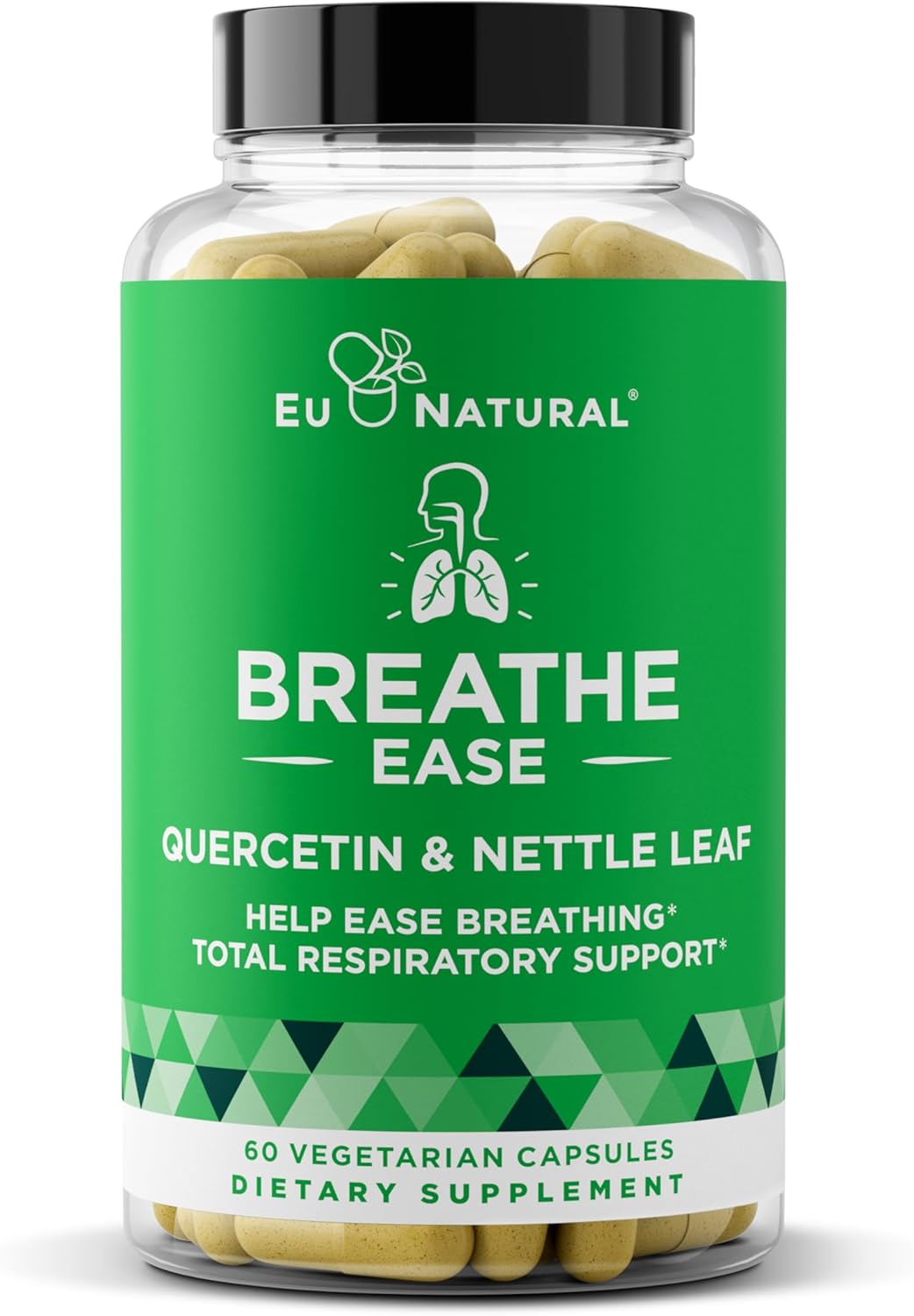 Breathe Inhaler Support Supplement – Sinus, Lungs, Open & Clear Airways – Seasonal Nasal Health, Bronchial Wellness, Healthy Chest – Quercetin, Vitamin D, Bromelain Pills – 60 Vegetarian Soft Capsules