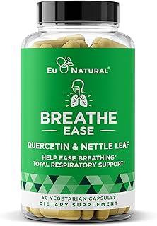 Breathe Inhaler Support Supplement – Sinus, Lungs, Open & Clear Airways – Seasonal Nasal Health, Bronchial Wellness, Healthy Chest – Quercetin, Vitamin D, Bromelain Pills – 60 Vegetarian Soft Capsules