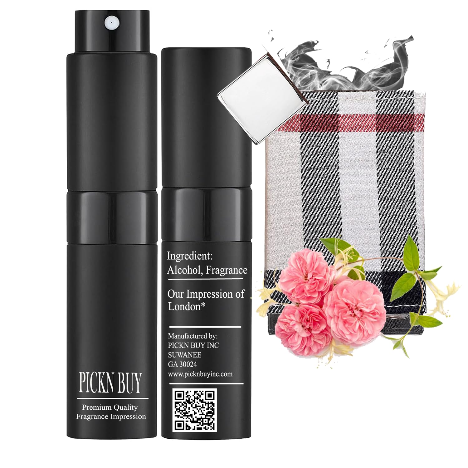 PICKN BUY Luxury Perfume for Women 0.34 Fl oz, Scent Compatible to Burb. London Perfume, Made in USA, Long-Lasting Spray Comes in Refilable Bottle