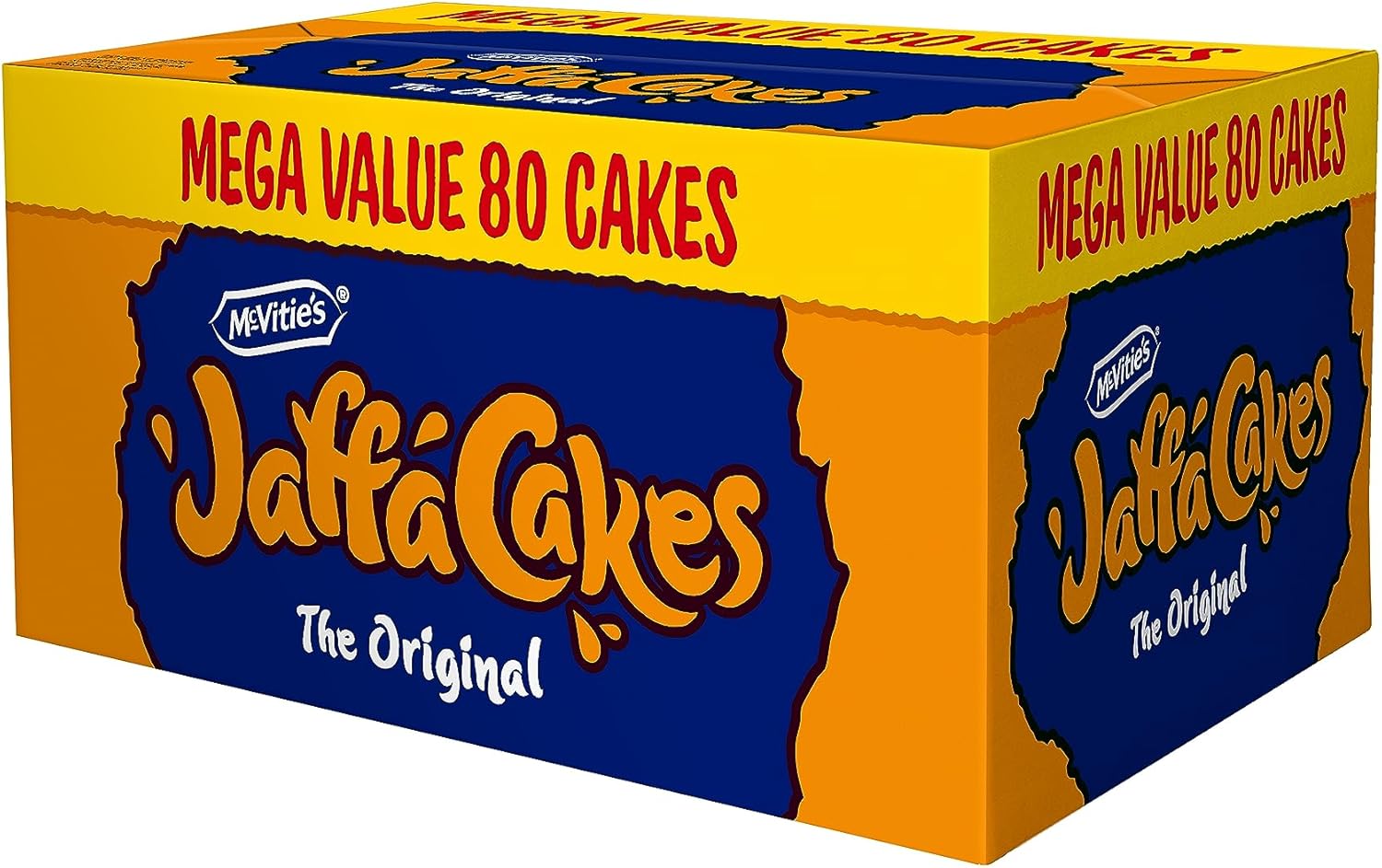 McVitie's Jaffa Cakes Mega Box Value Pack 80 Count (4 Packs of 20 Cakes) (Packaging may vary)