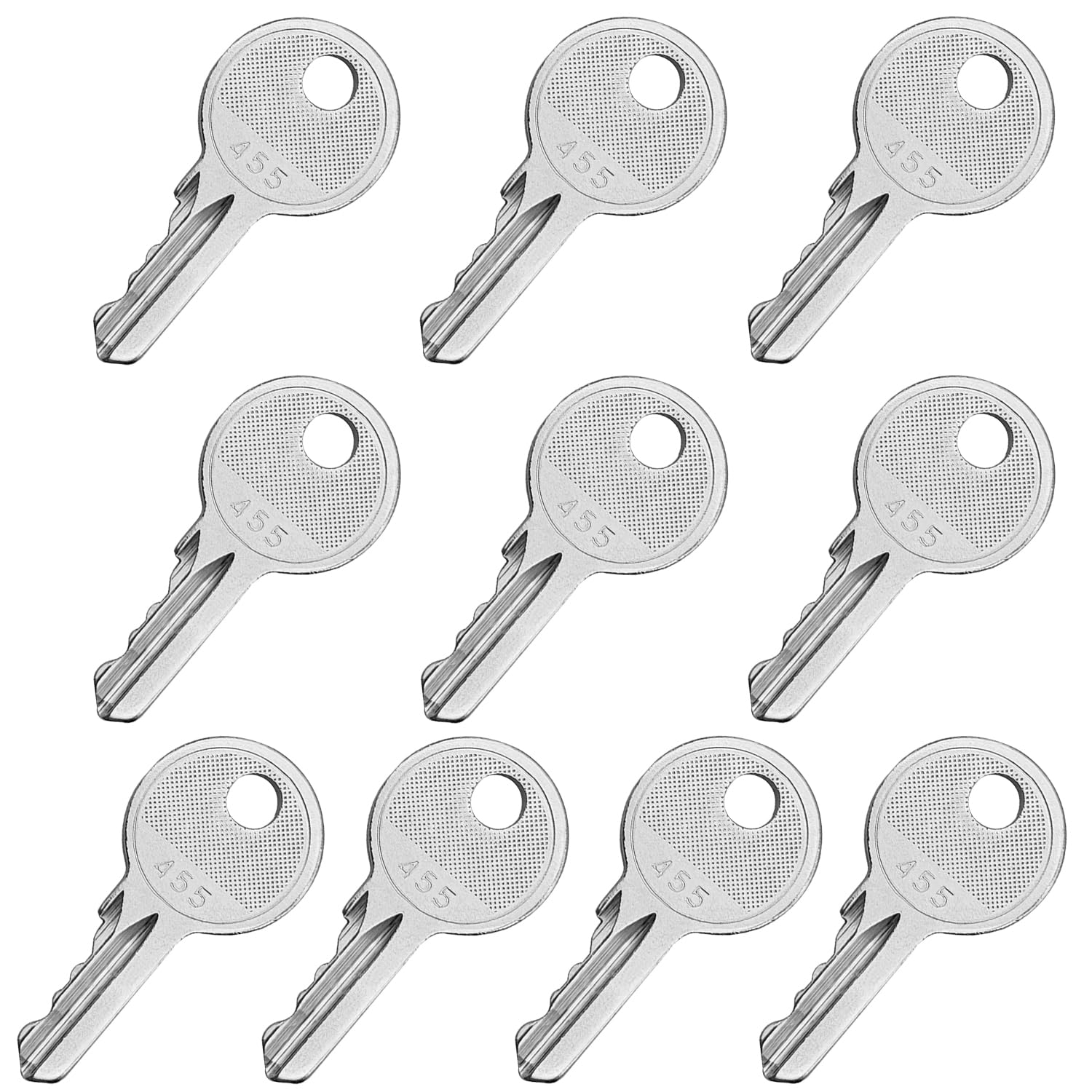 XYQMLY 10 Pack 455 Ignition Keys, 455 Key Compatible with Scissor Lifts Boom Lifts Genie Lifts Skyjack Lifts Terex Lifts Snorkel Manlift Upright, Heavy Equipment Keys