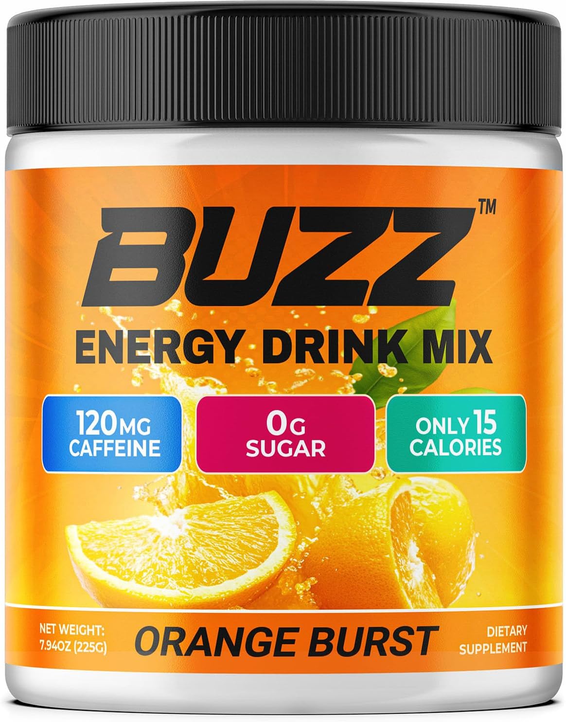 Sugar Free Energy Drink Powder, 18 Vitamins & Minerals, Orange Burst Flavor