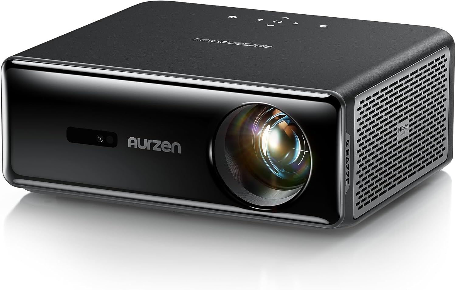 Aurzen EAZZE D1 MAX Upgraded Google TV Smart Projector 4K Supported, 1000 ANSI Lumens, MEMC Tech, Fully Automatics, 20W Dolby Audio, Home Theater Movie Projector with WiFi and Bluetooth, Black