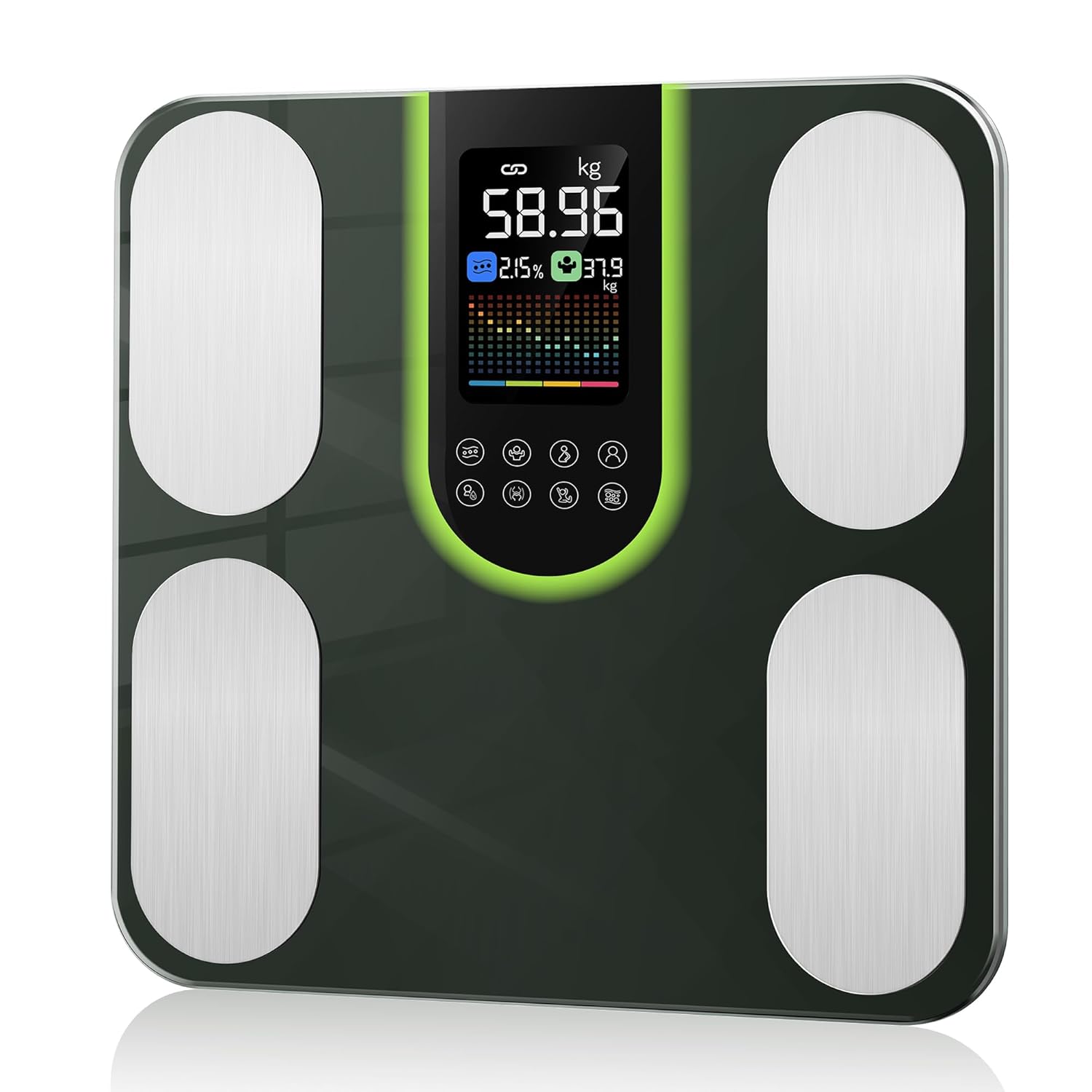 Body Fat Scales, Smart Scales for Body Weight & Fat - Digital BMI 20 Body Composition Scale with App, Measures Muscle Mass, Visceral Fat, Hydration Level - 180kg Capacity