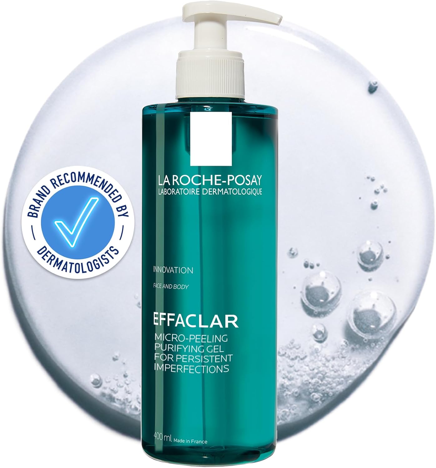 La Roche-Posay Effaclar Micro-Peeling Purifying Gel Wash for Oily, Blemish-Prone Skin 400ml