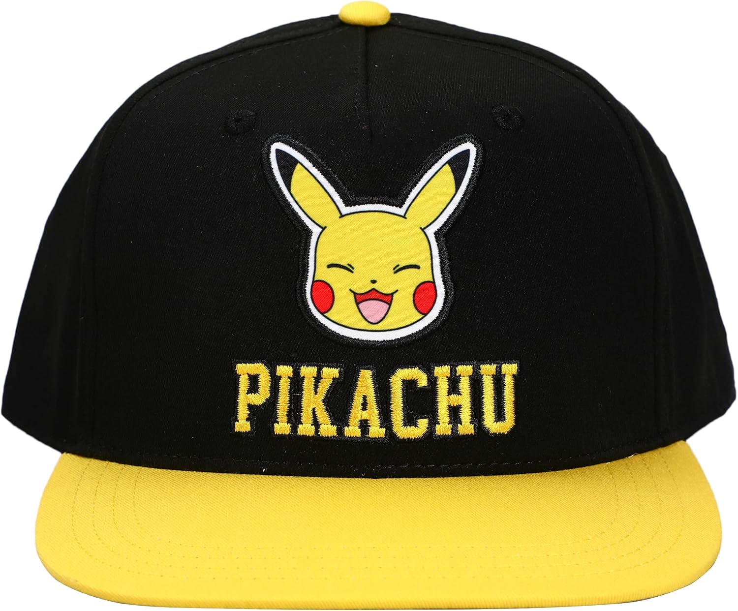 Bioworld Pokemon Pikachu Youth Black Snapback Cap