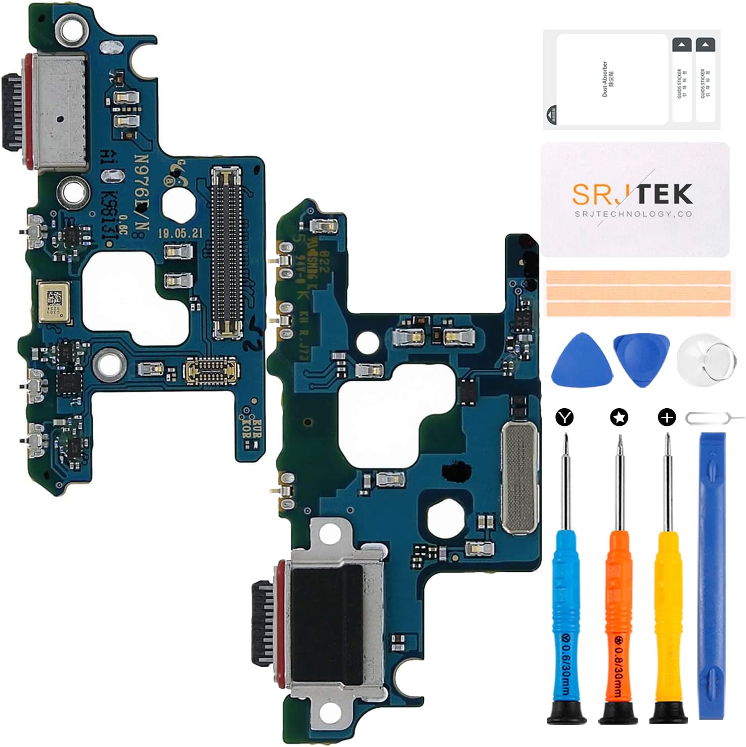 SRJTEK For Samsung Galaxy Note 10 Plus Dock Connector Replacement For Samsung Note 10 Plus 5G Charging Port N975 Headphone Port SM-N975F with Microphone/Audio Jack/Antenna Replacement Repair Kits
