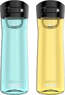 Contigo Jackson 2.0 Leak-Proof Water Bottle, 24oz., 2 Pack, Jade Vine & Pineapple