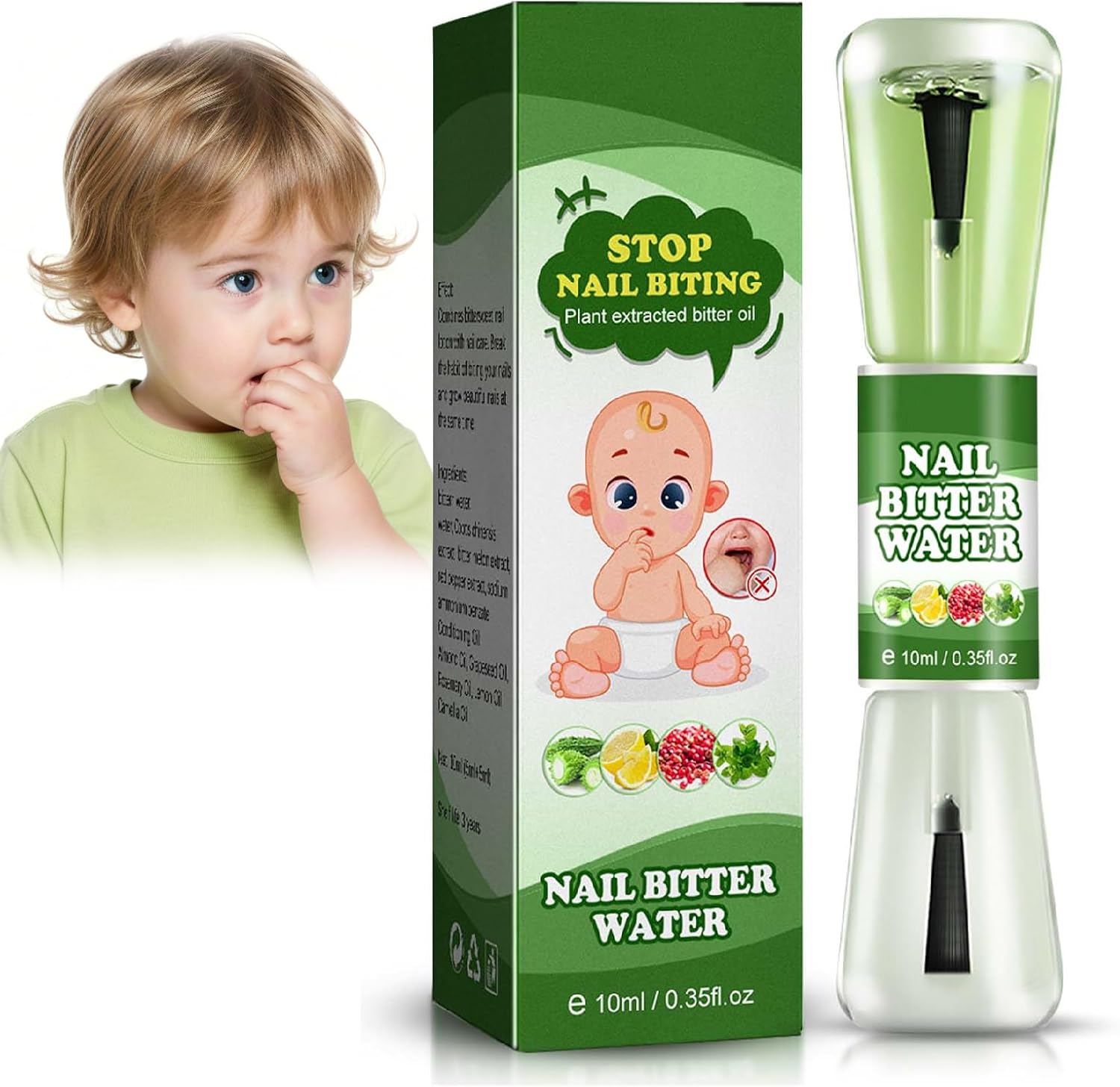 Nail Biting Treatment for Kids - Stop Finger Biting for Kids, Toddlers, Children - Safe & Natural Thumb Sucking Stop for Ki-ds and Adults