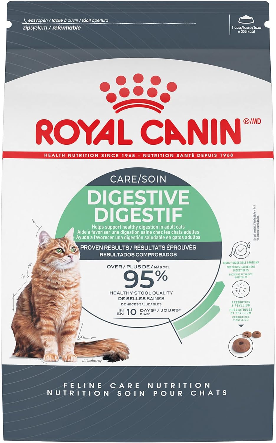 Royal Canin Feline Care Nutrition Digestive Care Adult Dry Cat Food, 3 lb Bag