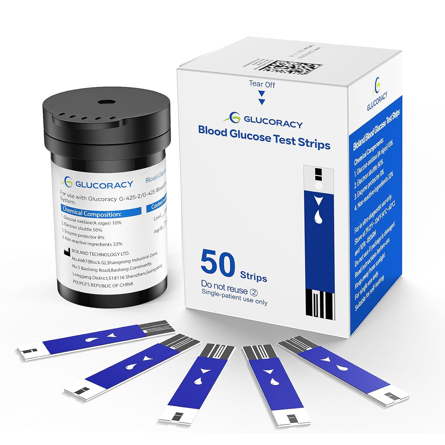 Glucose Test Strips, 50 Ct, Only Works with G-425-2/G-425 Blood Sugar Monitor