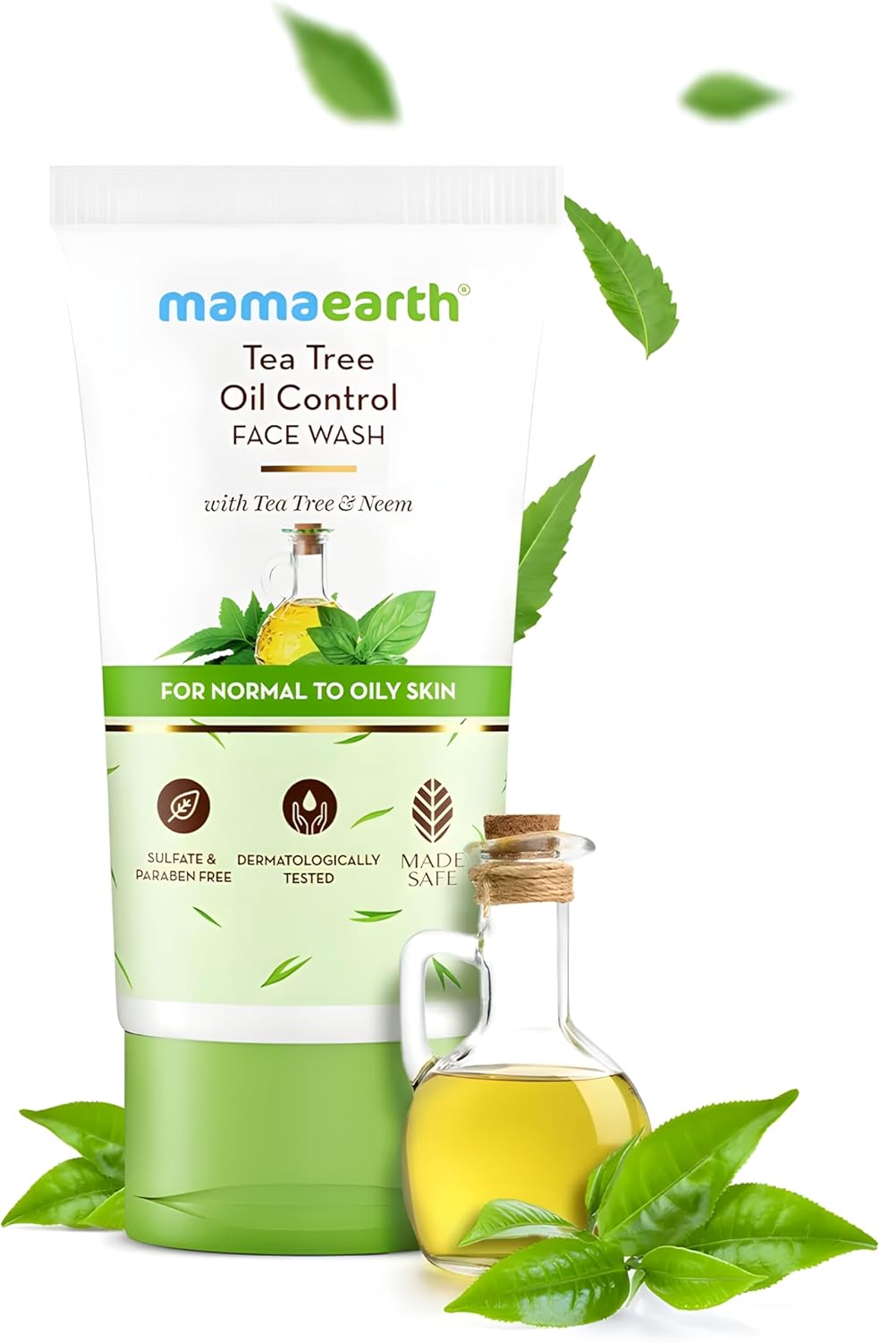 Mamaearth Tea Tree Natural Face Wash for Acne & Pimples Wash 100 ml - For Normal & Dry Skin