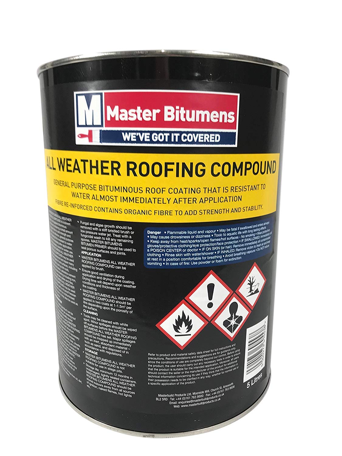 5 Litre All Weather Roofing Compound Waterproof ROOF Coating