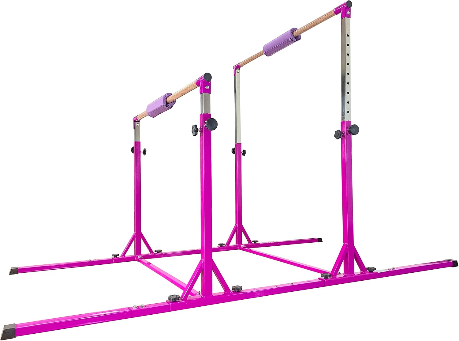 MARFULA Gymnastics Double Horizontal Bars 3Play Parallel Bars Uneven Bars Gymnastics Training Kip Bar with 304 Stainless Steel Regulating Arms & Fiberglass Rail for Indoor Outdoor Home Club Use