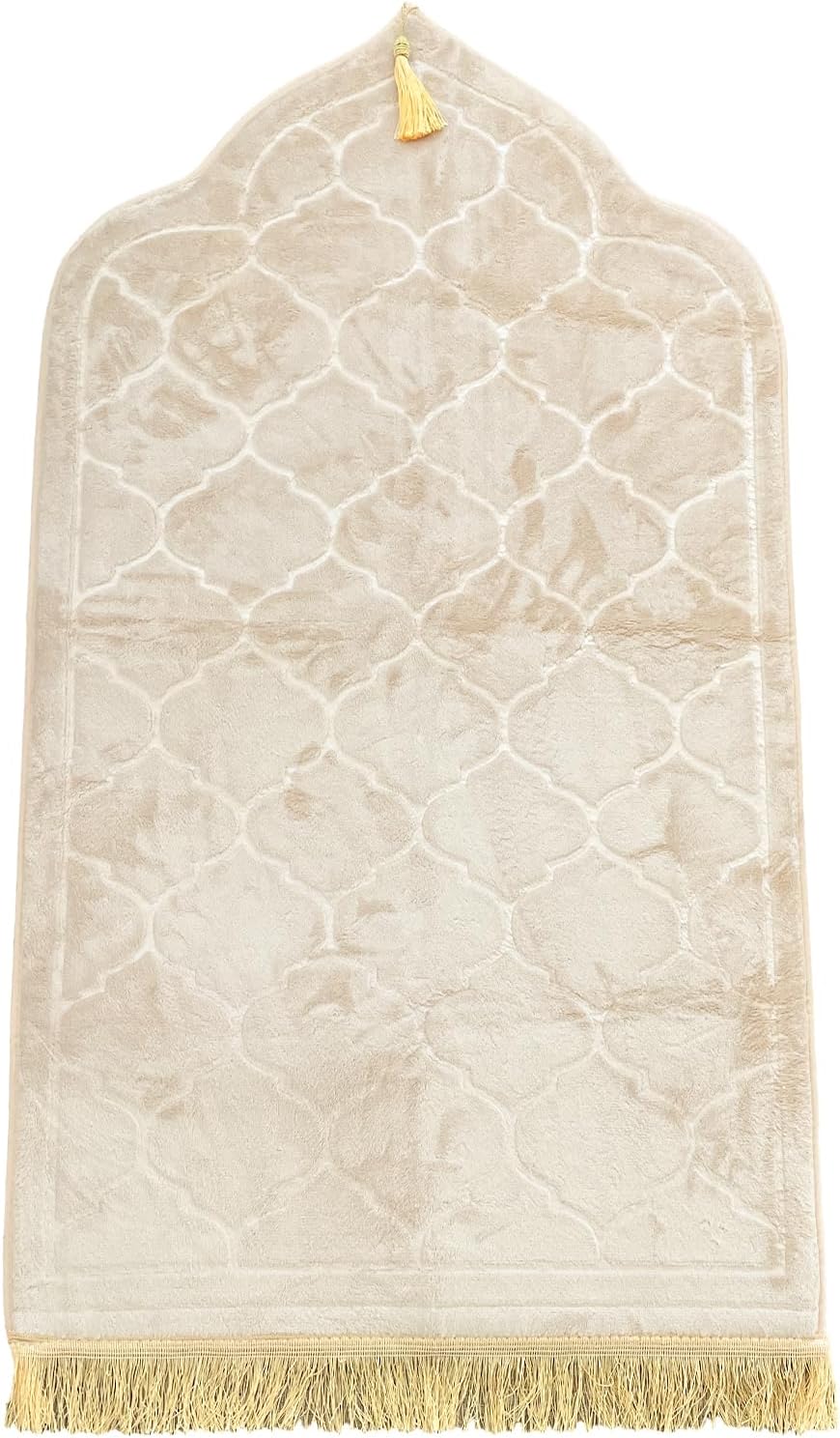 YumSur Prayer Mat Muslim Prayer Rugs Soft Flannel Islamic Prayer Mat Turkish Praying Carpet Large Size Area Rugs Ottoman Blankets Ramadan Gift for Men Women (beige)