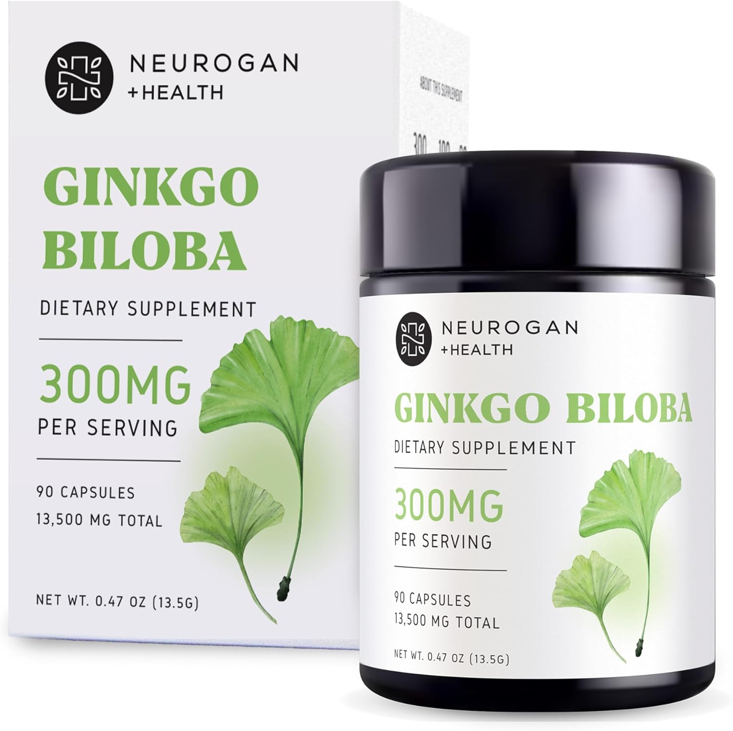 Neurogan Ginkgo Biloba Supplements Capsules – Herbal Brain Supplements for Memory & Focus – Cognitive Supplement with Standardized Extract – 90 Vegan-Friendly Capsules