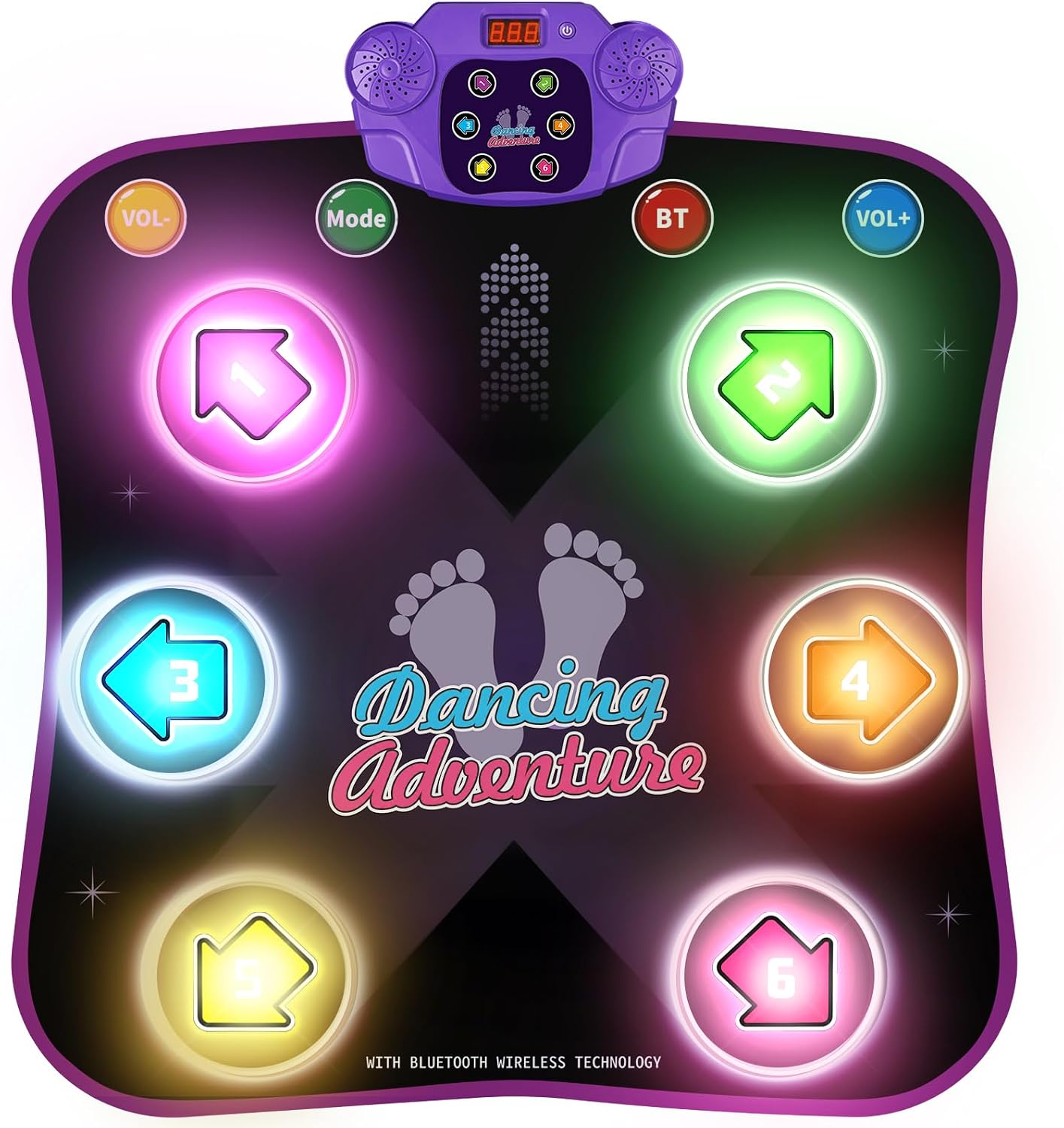 Dance Mat Toys with Bluetooth, Electronic Dance Pad for 3-12 Year Old Kids