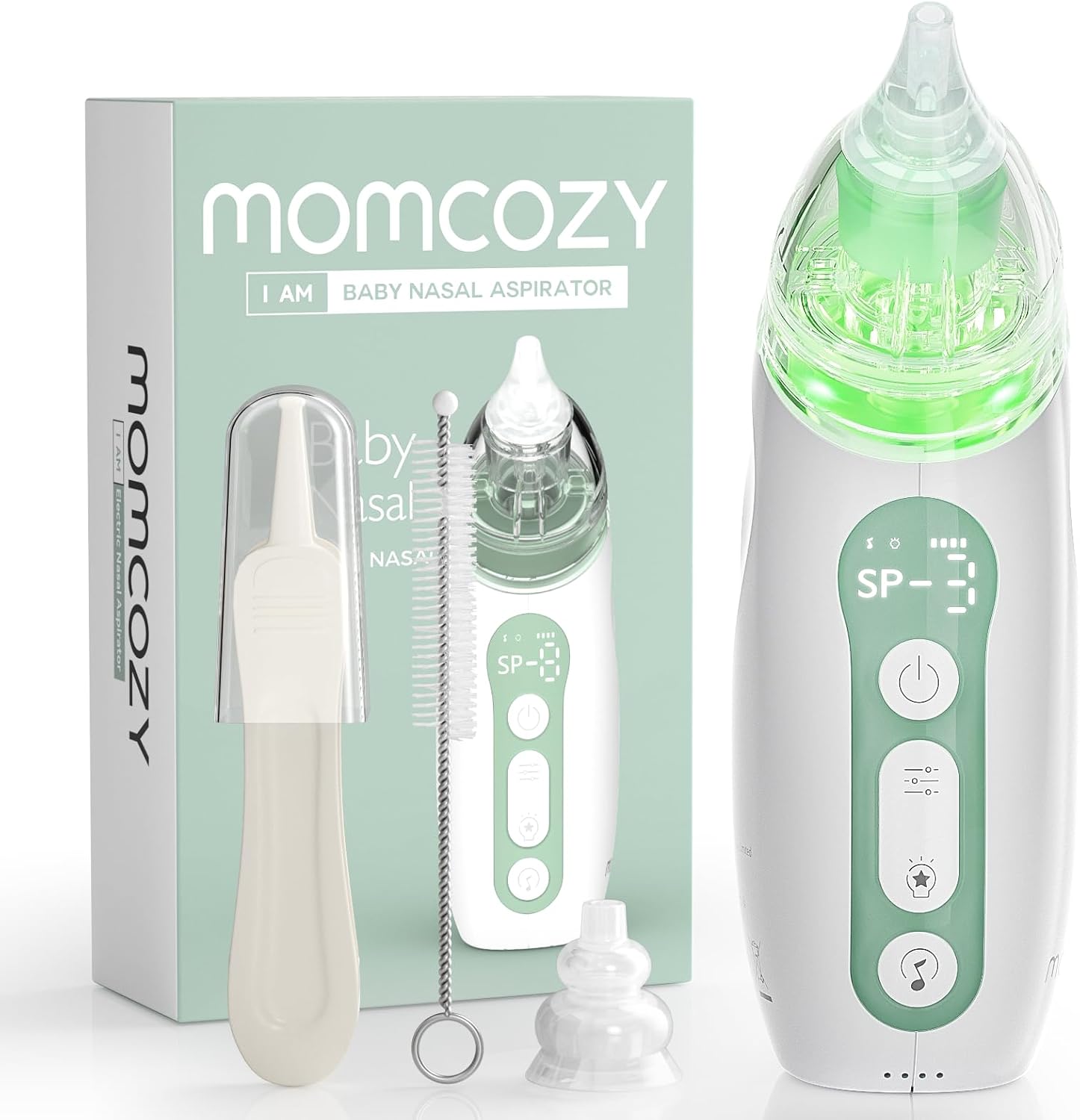 Momcozy Electric Nasal Aspirator for Baby, 3 Levels, Light and Music