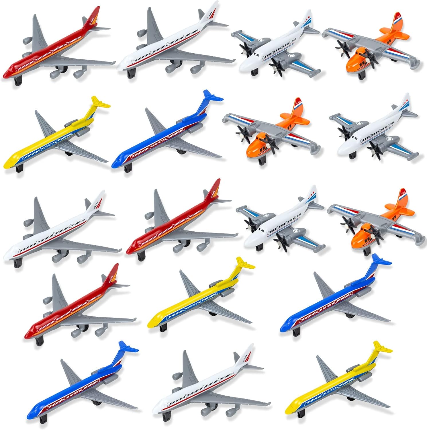 YongnKids 18 Pack AirplaneToys| Aeroplane Toys for Kids- Metal Plane Model Toys for 3 4 5 6 7 8+ Years Old Boys Girls| Planes Helicopter Toy for Toddler Children Christmas Party Favours