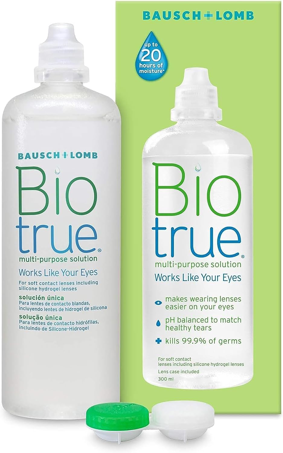 Biotrue Multi-Purpose Contact Lens Solution, 1 x 300 ml, Lens Case Included