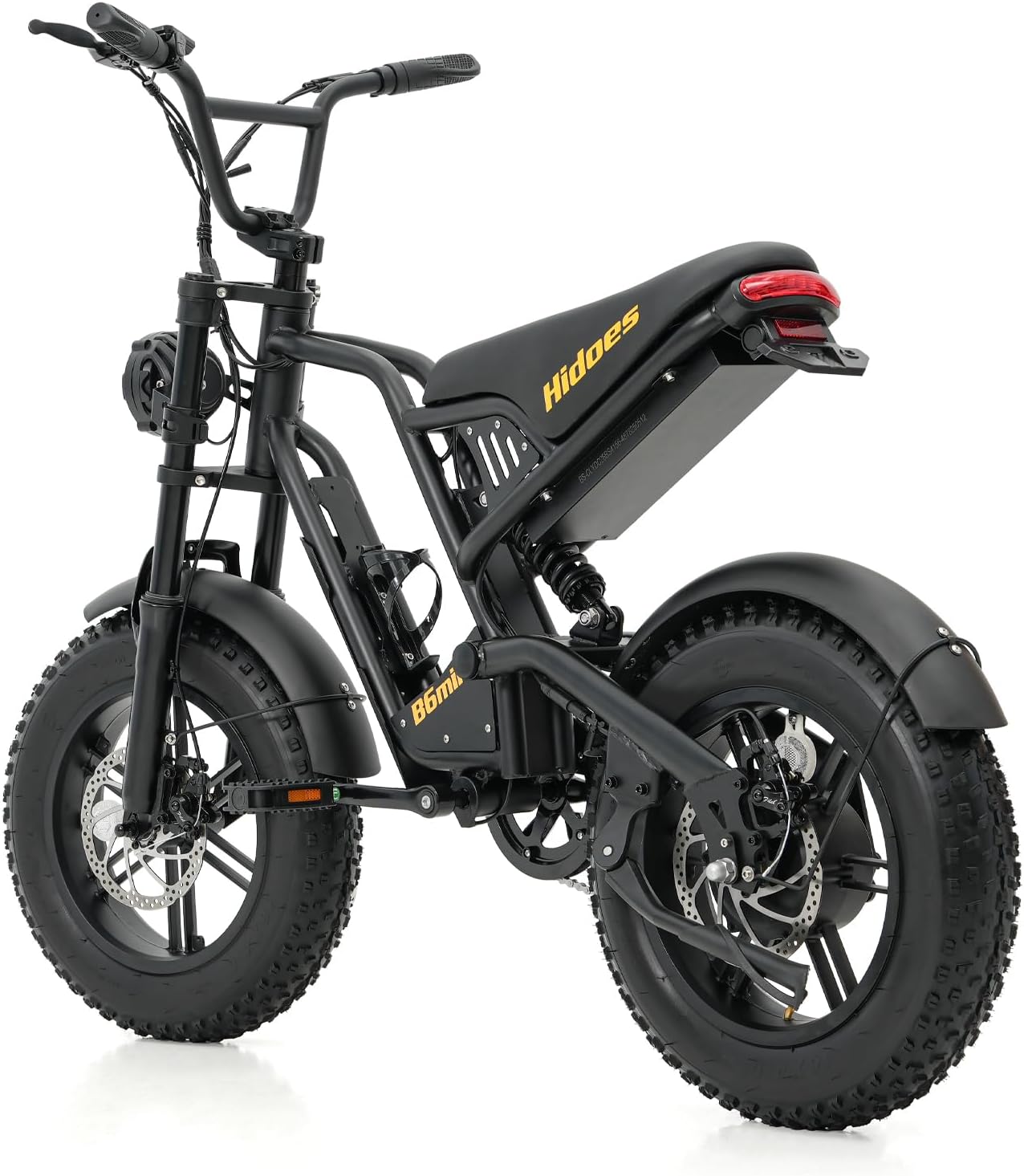 Fat Tire Electric Bike 16"x4", 250W Motor, 30–60KM Long Range, Dual Disc Brakes, 6-Shock Suspension – Winter Snow, Beach & Mountain E-Bike for Adults & Teens