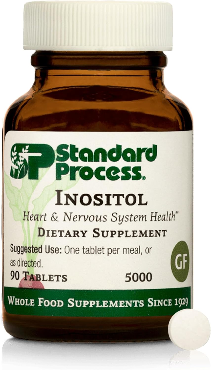 Standard Process Inositol - Whole Food Nervous System Supplements, Heart Health and Liver Support with Inositol Powder - Vegetarian, Gluten Free - 90 Tablets