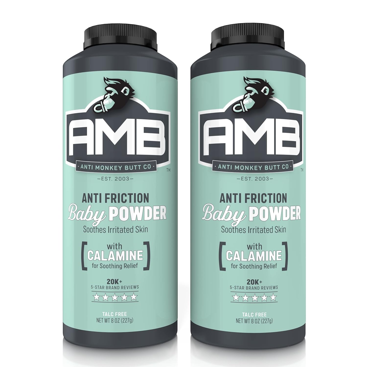 Anti Monkey Butt Baby Powder with Calamine – Talc-Free Diaper Rash & Anti-Chafing Relief – Cornstarch Formula for Itch & Moisture Protection – Hypoallergenic, HSA/FSA Eligible, (8 oz, Pack of 2)