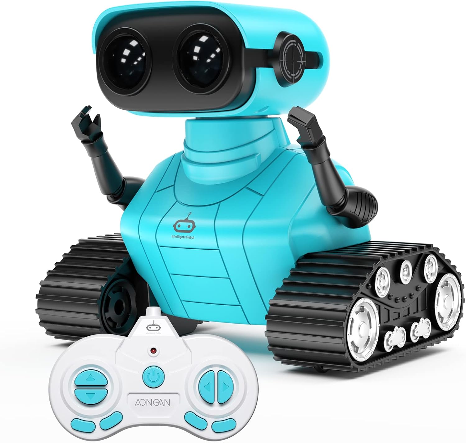 AONGAN RC Robot Toys Rechargeable Robot Toys for Kids Dancing Singing Music LED Eyes Demo Birthday Toy Gifts for Boys and Girls Aged 3-9(Blue)