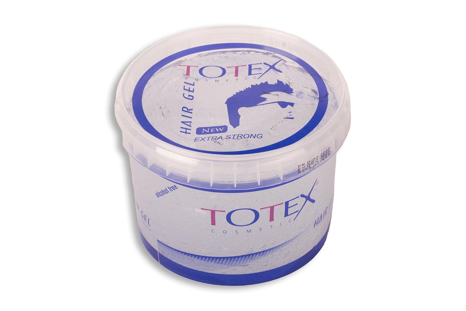 Totex Extra Strong Hair Styling Gel – Ultra Strong Hold, Hard & Shiny Effect, Transparent, Alcohol-Free, 750 ml Professional Size for Men & Women