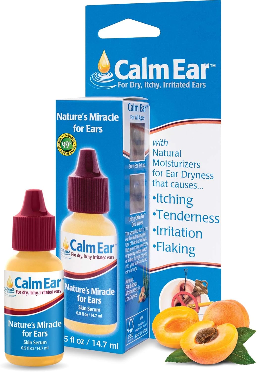 Miracell Calm Ear 14.7ml Transparent Wax Earplug for Itchy, Irritated Ears (Pack of 1)