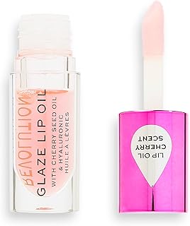 Revolution Beauty, Glaze Lip Oil, Hydrating & Nourishing Formula, Infused with Vitamin E & Hyaluronic Acid, Glam Pink, 0.15 Fl. Oz.