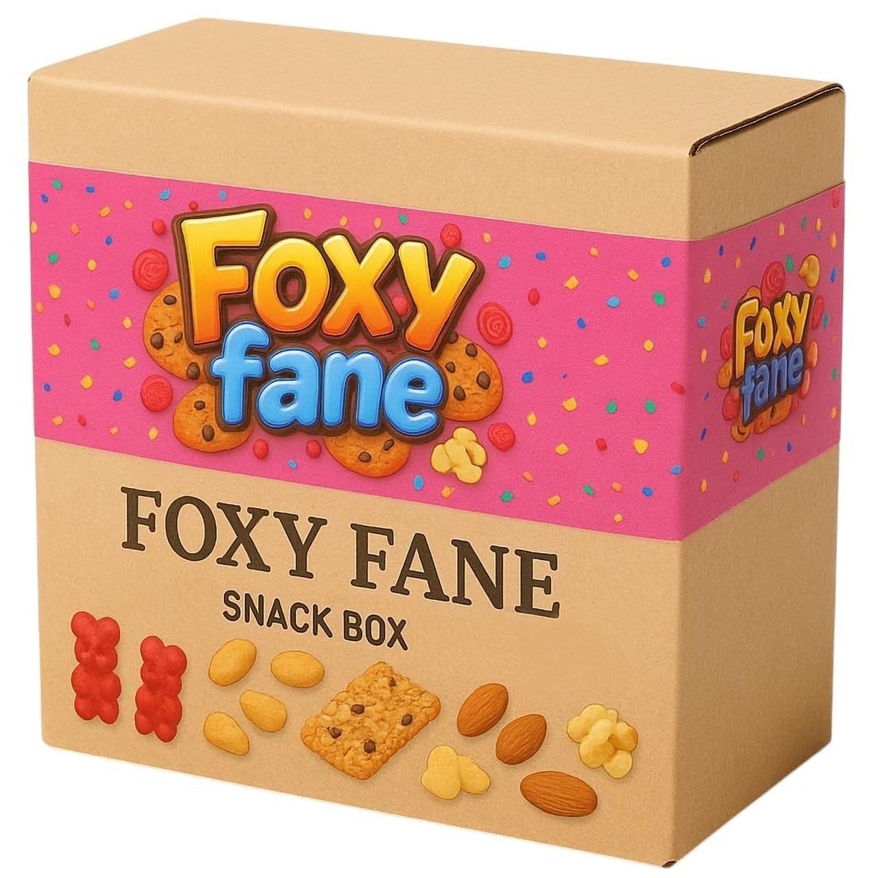 Foxy Fane 50-Count Holiday Gift Box - Ideal Gift Basket with Variety Pack of 50 Delicious Treats
