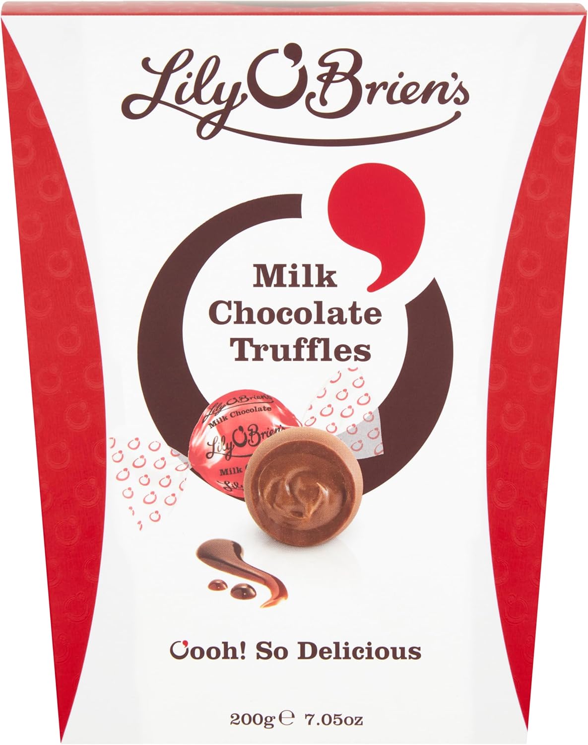 Lily O'Brien's Milk Chocolate Truffles - Thick milk chocolate shell that gives way to a luxuriously smooth centre - Share, Gift or a treat. Birthday, Thank you, Christmas.