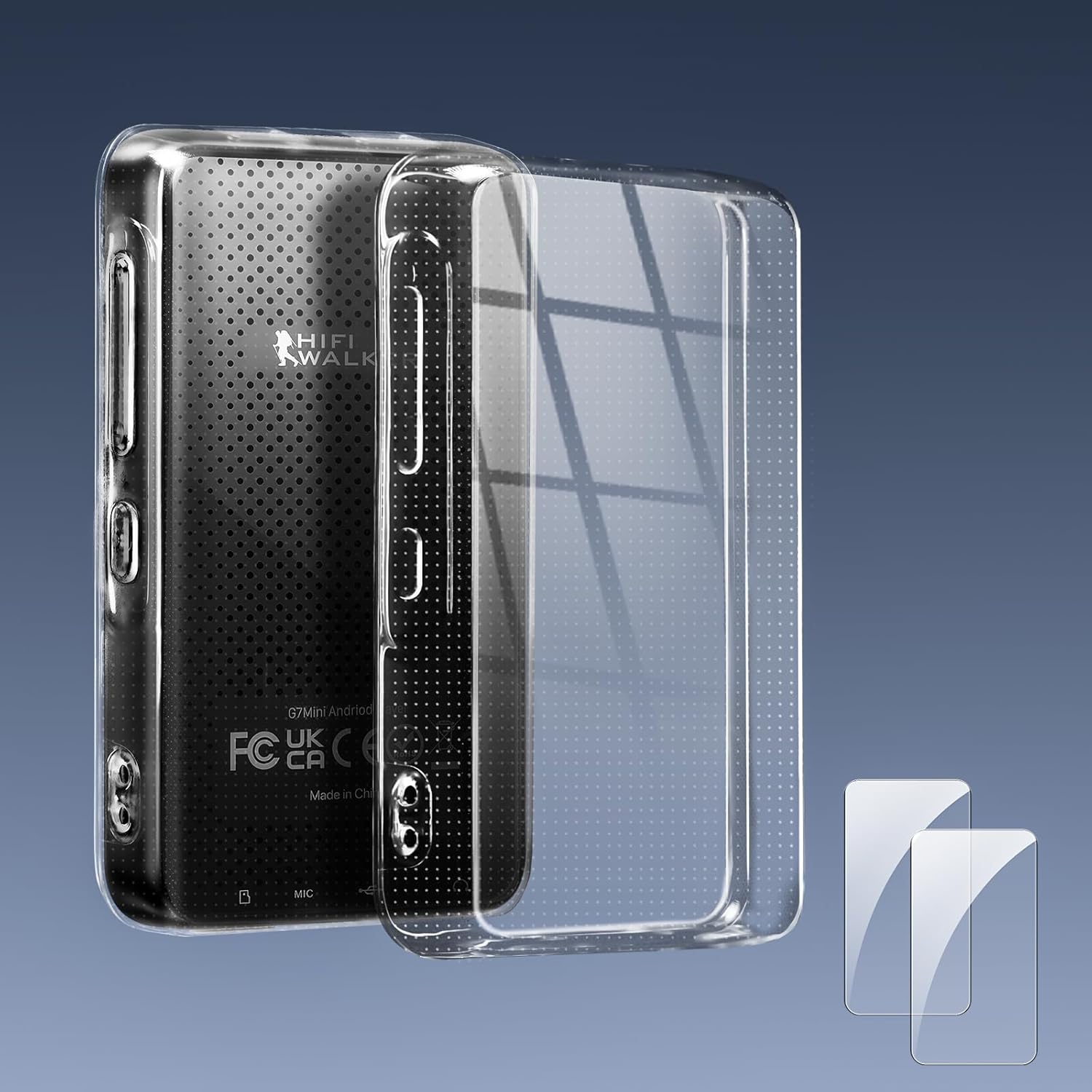 G7 MP3 Player Case, Clear Case for Mp3 Player Anti-Scratch Shock 4.0 inch Case Crystal Clear, Mp3 Protective Case 2 Packs