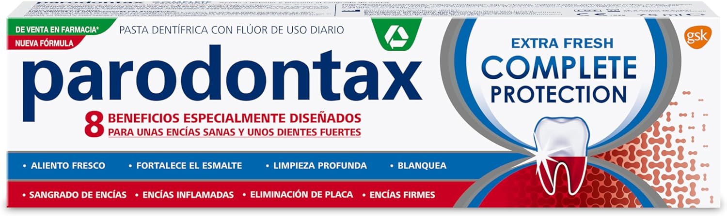 Parodontax Complete Protection Extra Fresh Fluoride Toothpaste - Helps Stop and Prevent Bleeding Gums 75ml