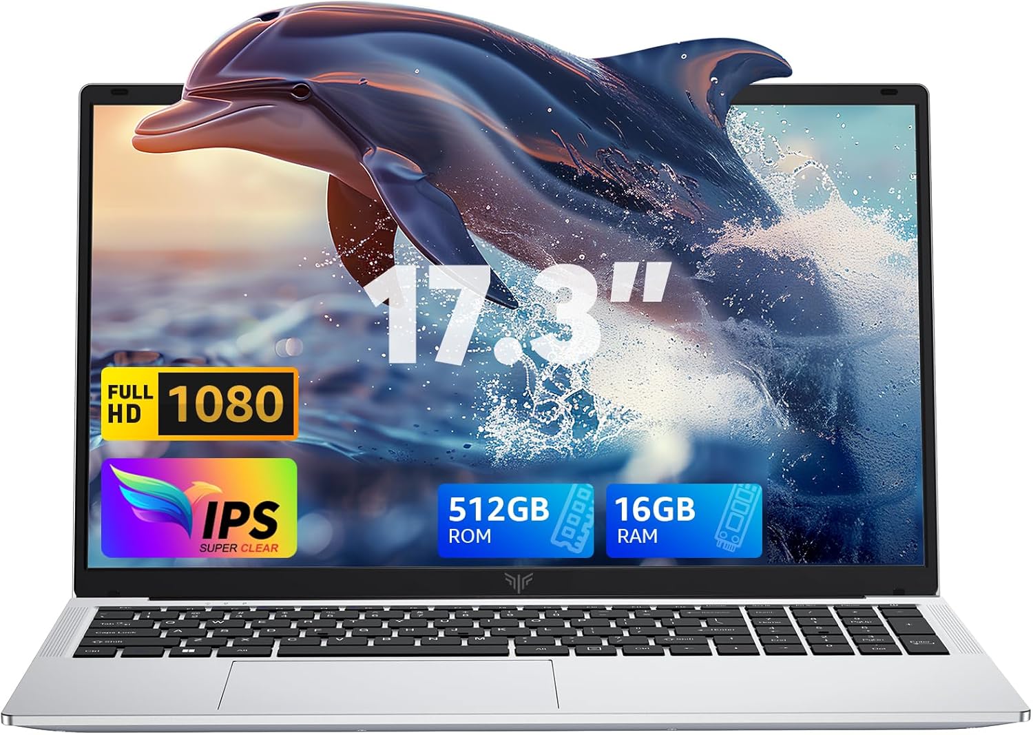 ACEMAGIC 17.3 inch FHD Laptop, Quad-Core N-97 Processor up to 3.6GHz（Beat N100 N95） Laptop computer, 16GB DDR4 512GB SSD Notebook with Metal Case Support WiFi, BT5.0, 3*USB3.2