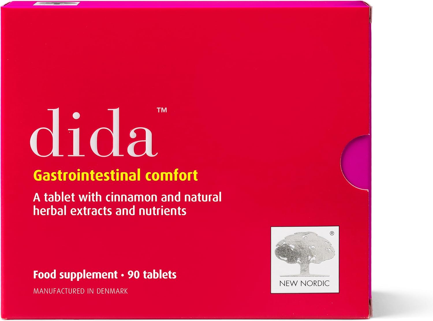 New Nordic Dida, 1 Month Supply, Natural Food Supplement with Peppermint and Cinnamon, Supports Normal Digestion and Reduces Bloating, 90 Tablets