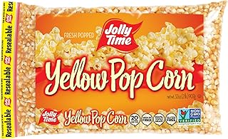 JOLLY TIME Gourmet Unpopped Popcorn Kernels, Non-GMO Yellow Popping Corn, 2 Lb. Bags (Pack Of 12)