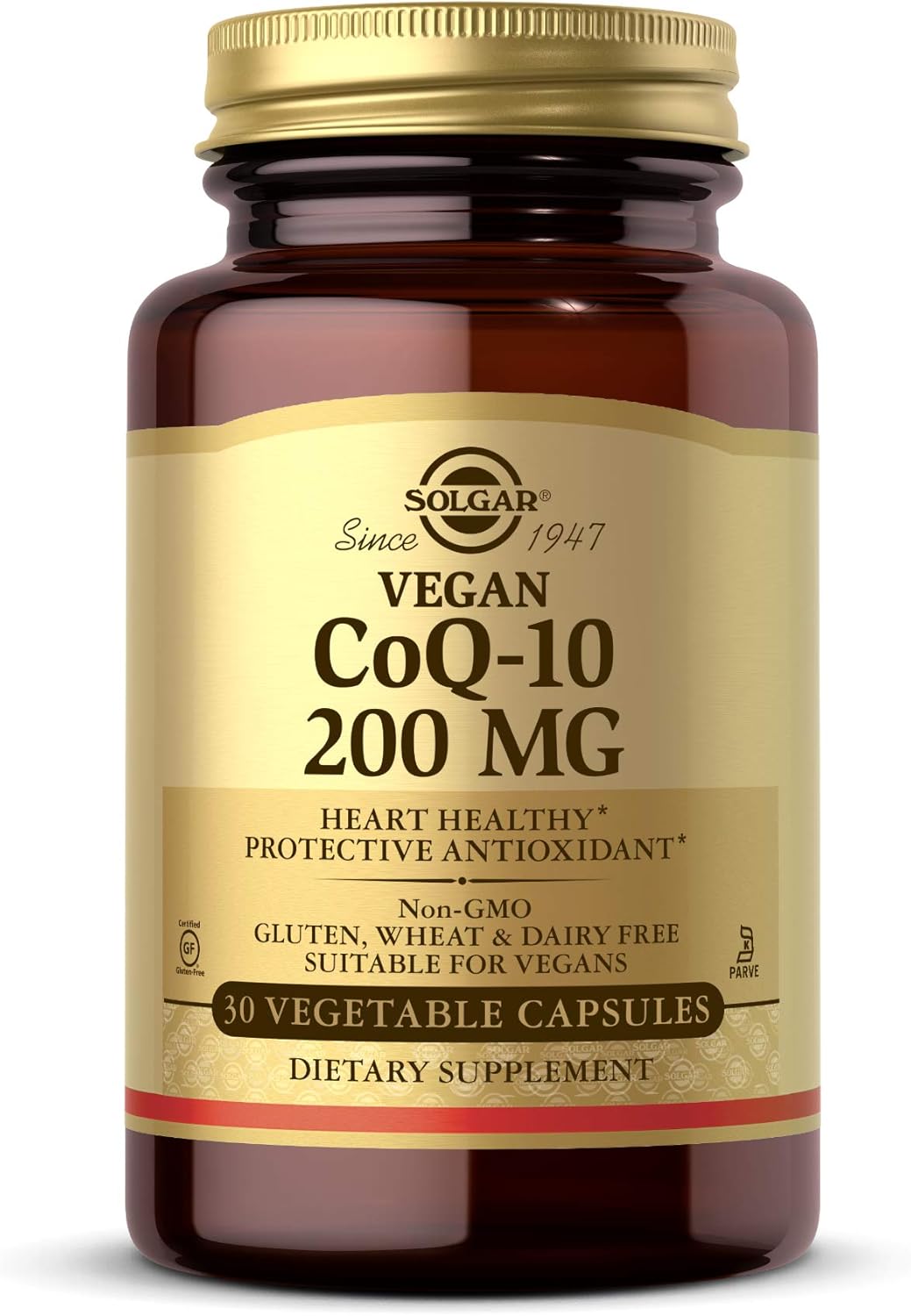Solgar CoQ-10 (Coenzyme Q-10) 200 mg Vegetable Capsules - Pack of 30