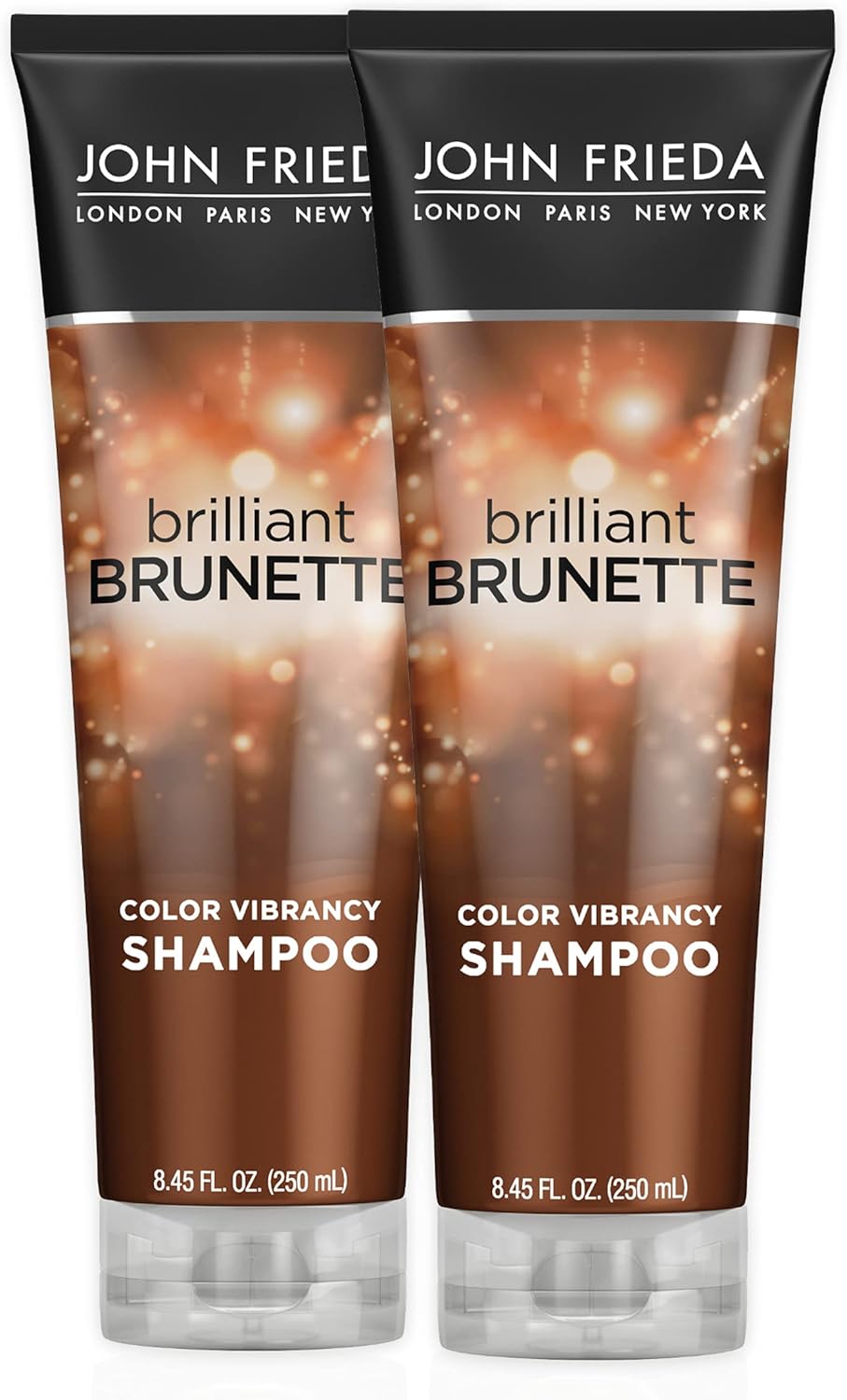 John Frieda Brilliant Brunette, Color Boosting Shampoo, Enhances and Protects Multi-Dimensional Tones, With Sweet Almond Oil to Rehydrate and Replenish Dry Hair, 8.45 Oz