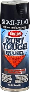 Krylon K09203007 'Rust Tough' Semi-Flat Black Rust Preventive Enamel - 12 oz. Aerosol
