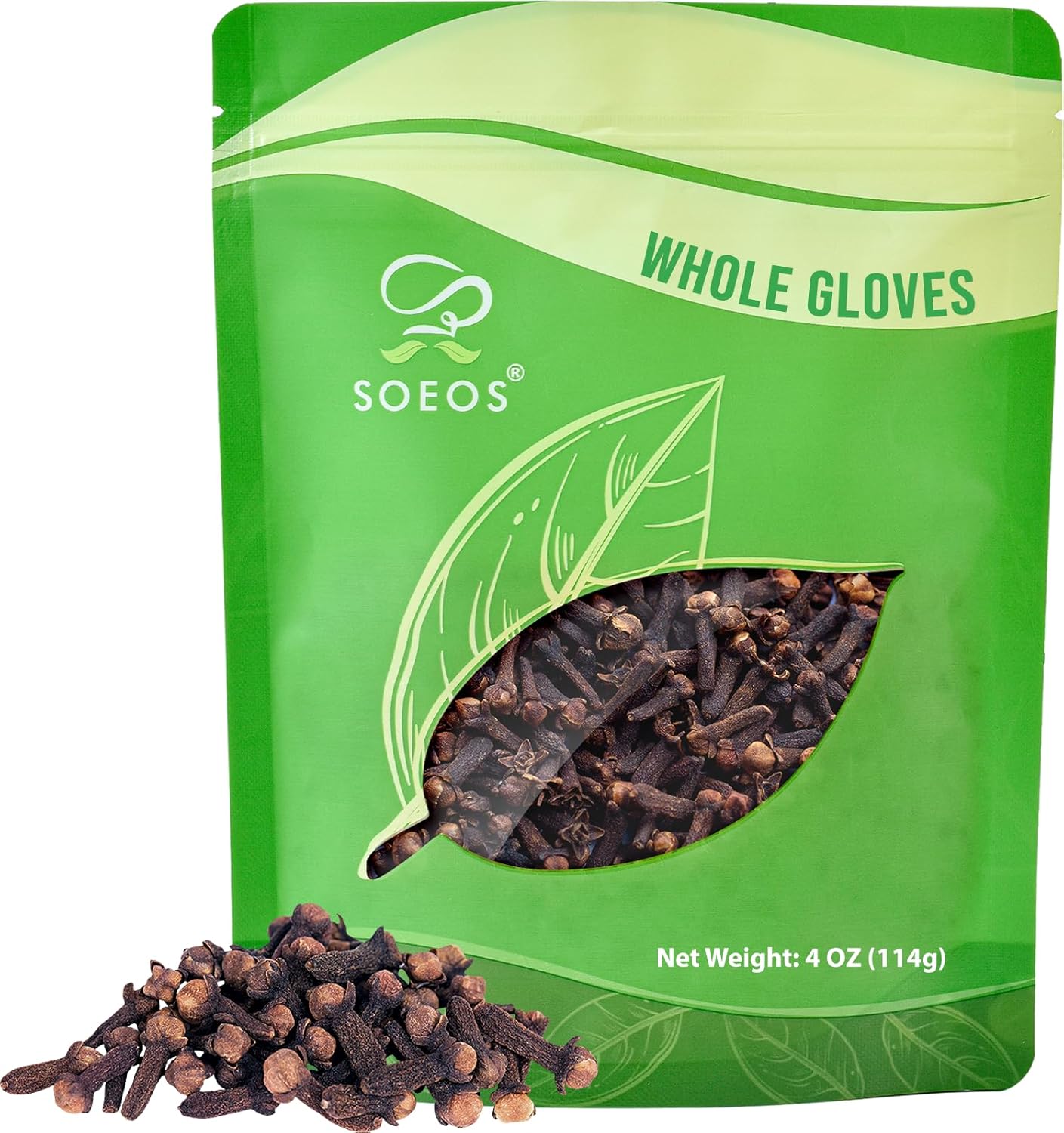 Soeos Whole Cloves 4 oz, Gluten Free, Non GMO, Kosher, Fresh Hand Picked Cloves, Great for Food and Tea