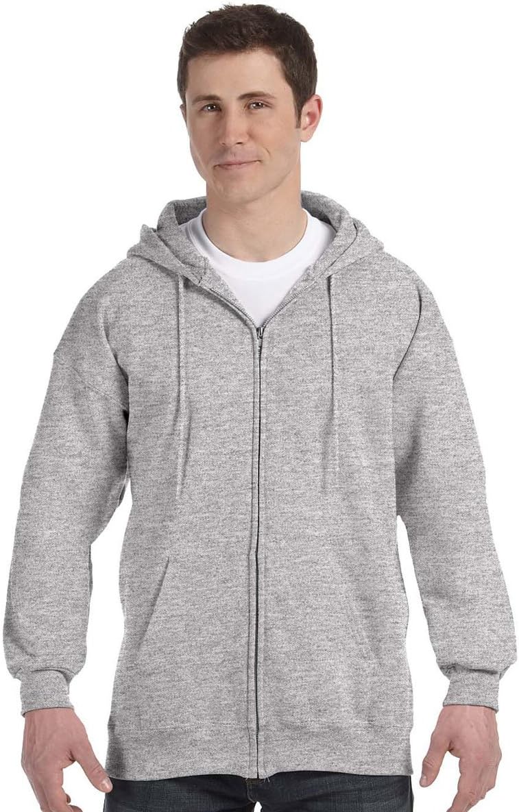 Hanes Men's Ultimate Full-Zip Hoodie, Men's Hooded Fleece Sweatshirt with Zipper